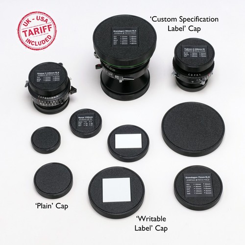 Large format push lens cap - large, push-on